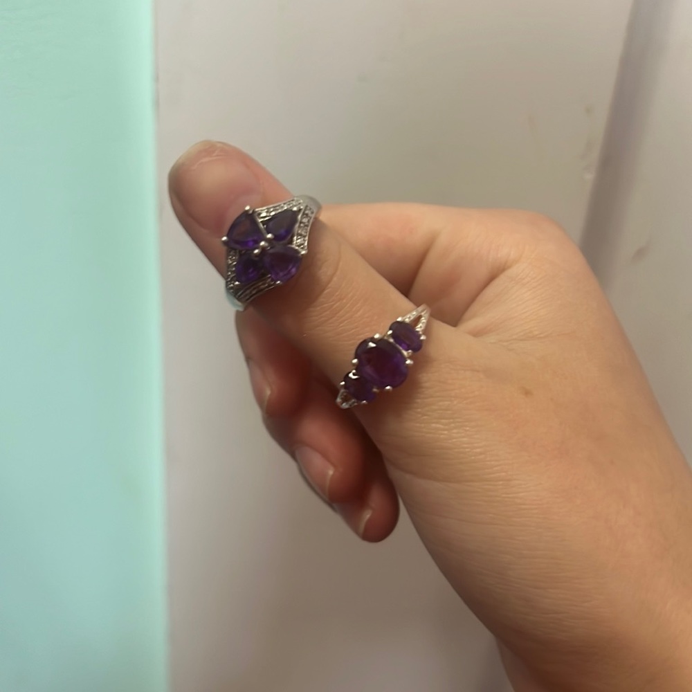 2 sterling silver rings